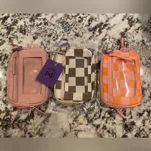 NEW I&R Wallets - Pink, Brown Checkered, Orange/Pink Checkered - Iris Wallets
